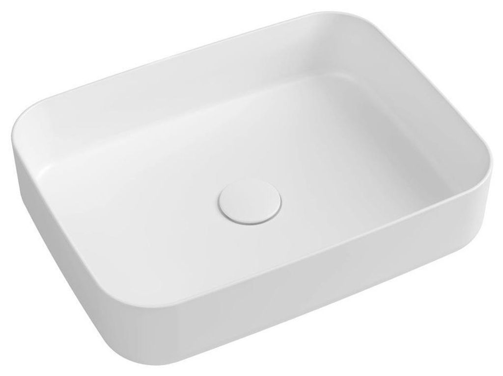 Isvea INFINITY RECTANGLE Aufsatzwaschbecken 50x36cm, weiß