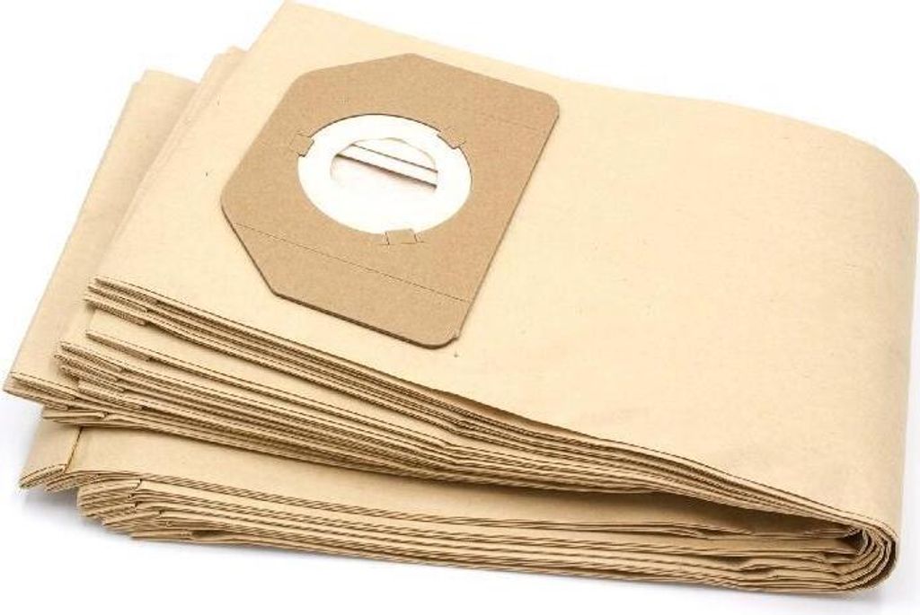 vhbw 10x Staubbeutel kompatibel mit Parkside (Lidl) PAS500B1, PNTS 1250, PNTS1300, PNTS1300/A1, PNTS1400 Staubsauger - 30cm x 17,5cm braun