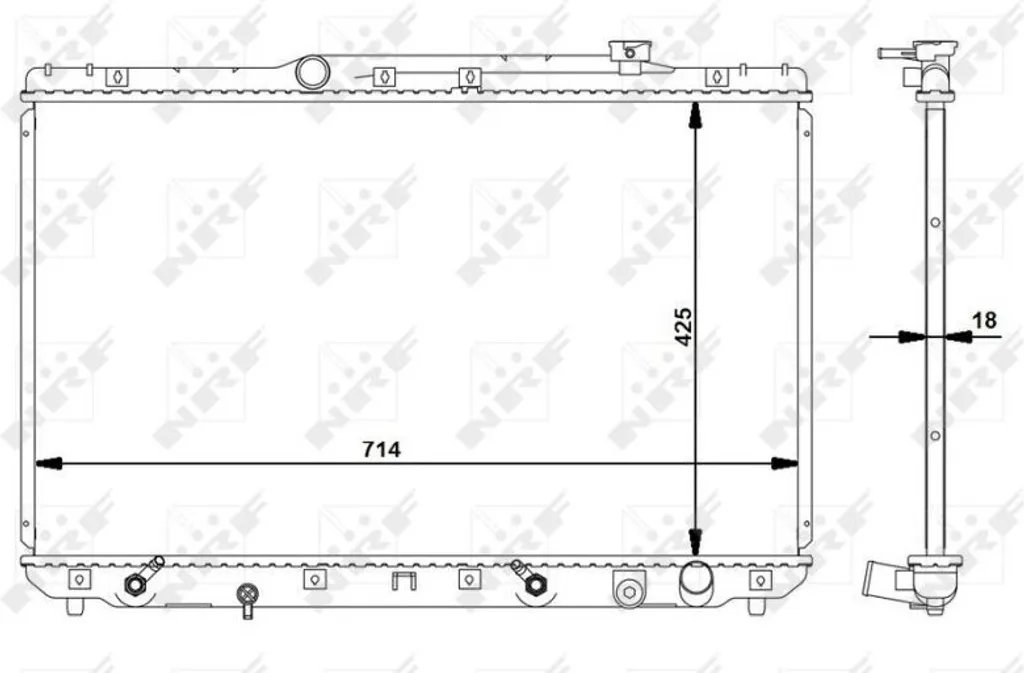 Radiateur moteur NRF 516721 - OE 1640003060 pour Toyota Camry V1