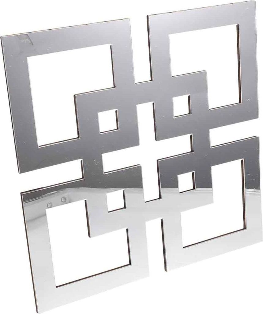 icolorfuled Quadratischer verspiegelter Wandspiegel, geometrischer Spiegel für Schlafzimmer, Badezimmer, Wohnzimmer