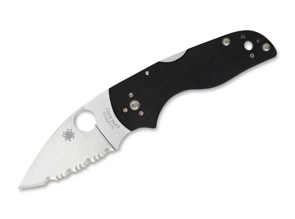 Lil' Native Backlock dentelé Spyderco - Couteau pliant de poche CPM-S30V