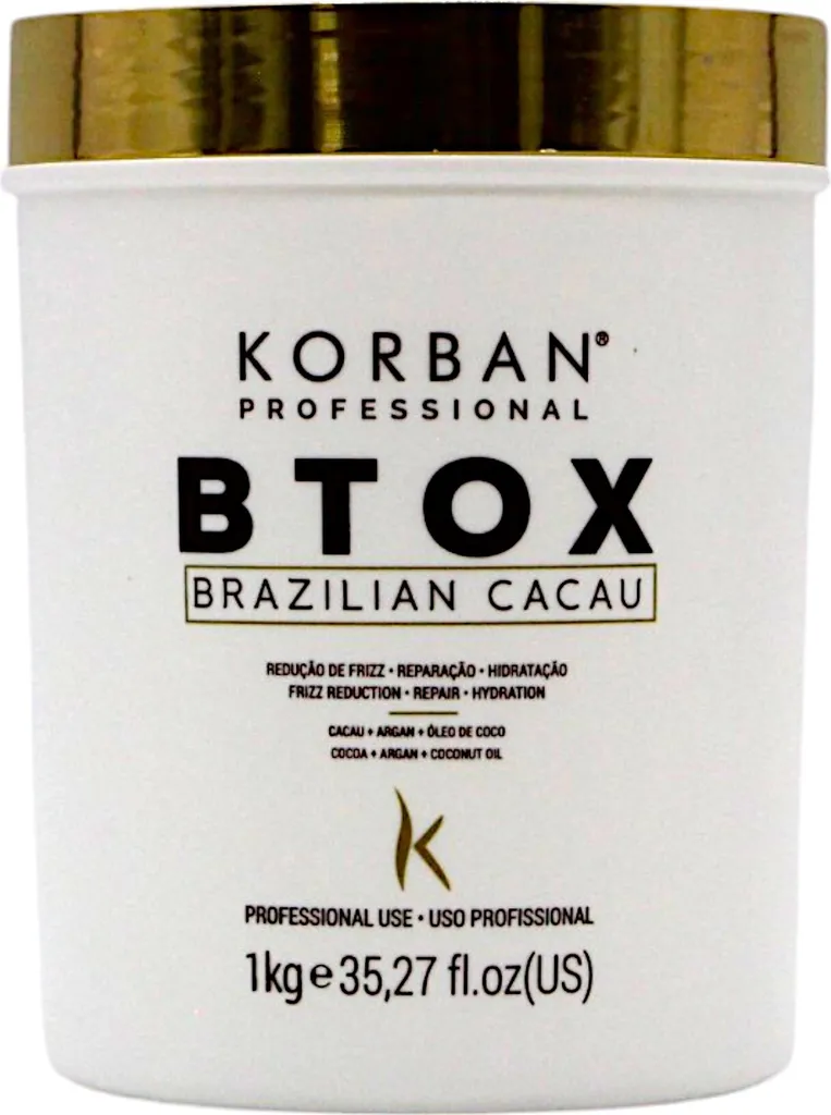 Lissage et Nutrition Intense : Korban Hair Btox Brazilian Cacau 1kg