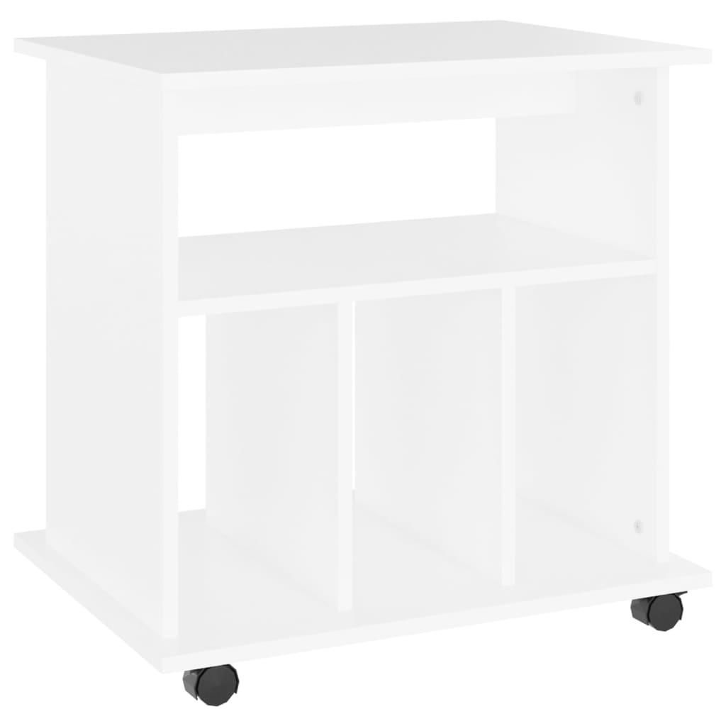 vidaXL Mobilná skrinka biela 60x45x60 cm Drevo Materiál Obrázok produktu 