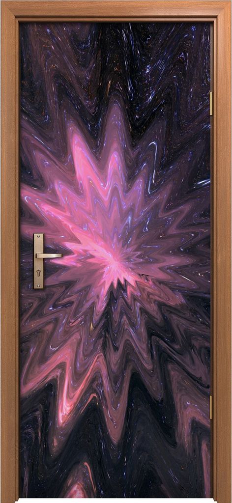 Türposter 80x200 cm Türaufkleber Türtapete Türfolie Klebefolie Digitales abstrakte Moderne Kunst