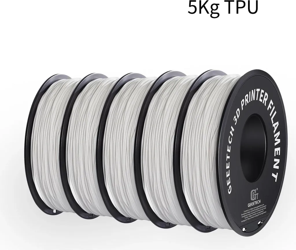 Filament 3D TPU Blanc 1,75 mm pour Pièces Souples et Prototypes - 343m