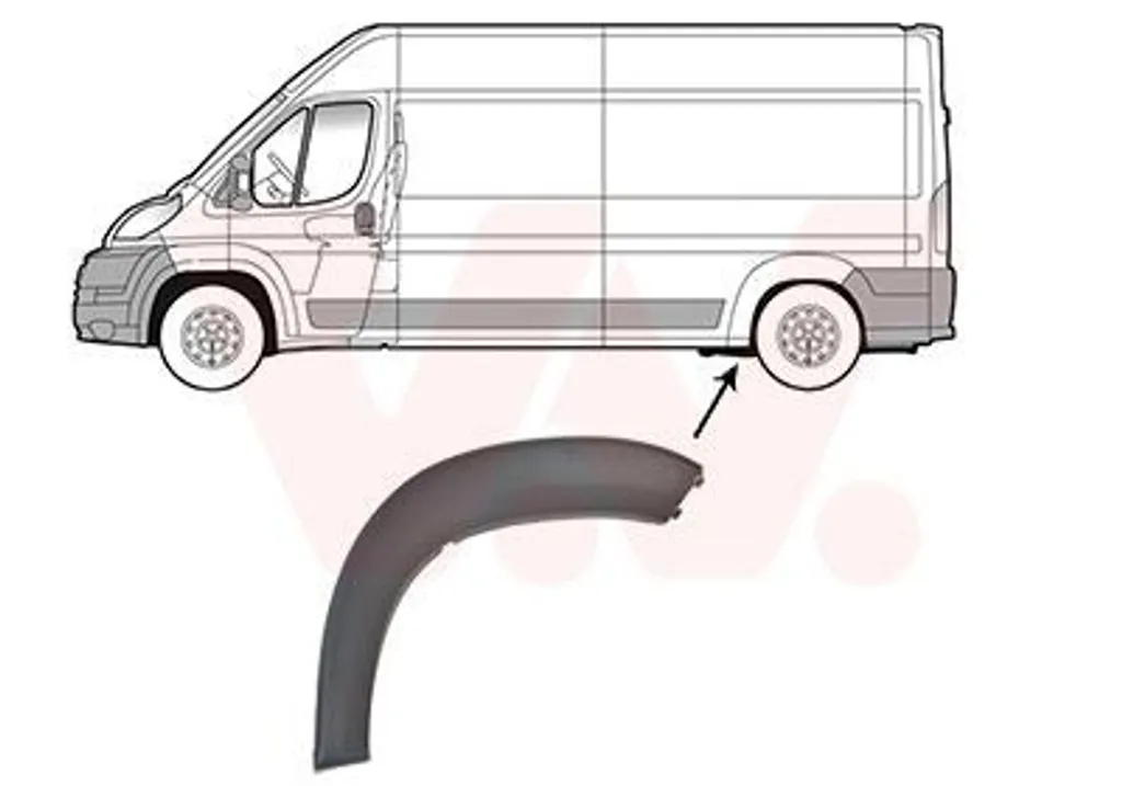 Élargissement d'aile arrière gauche 1651423 pour réparation carrosserie