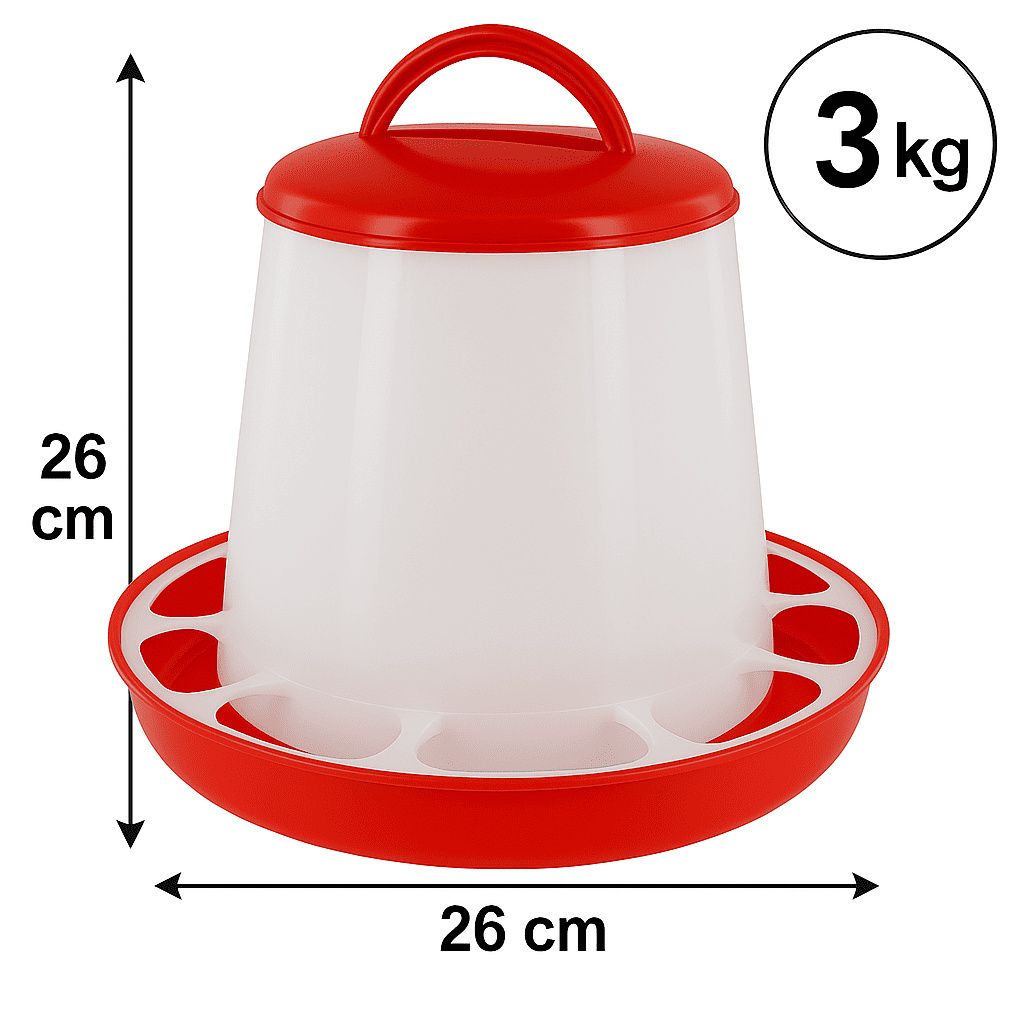 KANE Futterspender Zum Aufhängen – 5 Stück, Rot, Aus Polyethylen, 38x20 Cm, Mit Edelstahlclips, Für Vögel & Wildtiere