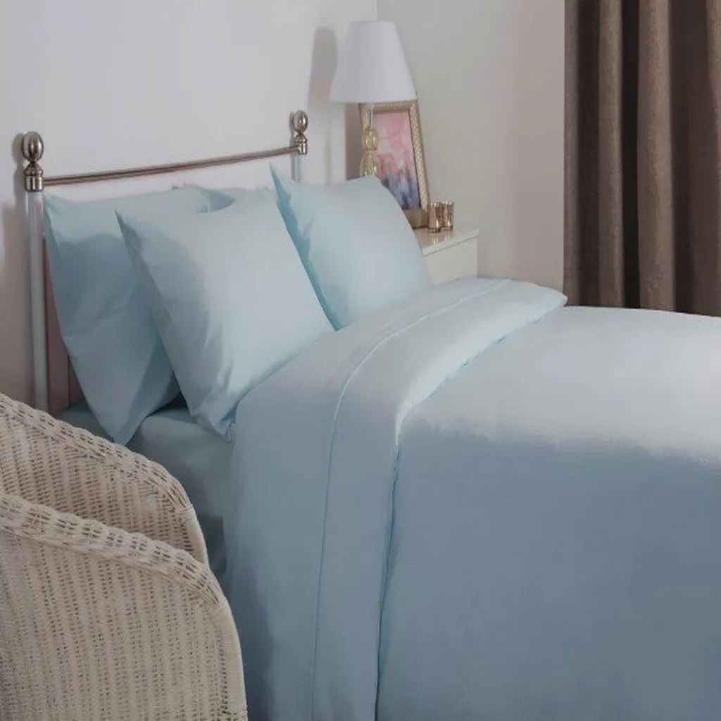 Drap-housse Belledorm coton peigné extra profond BM304 bleu lit double