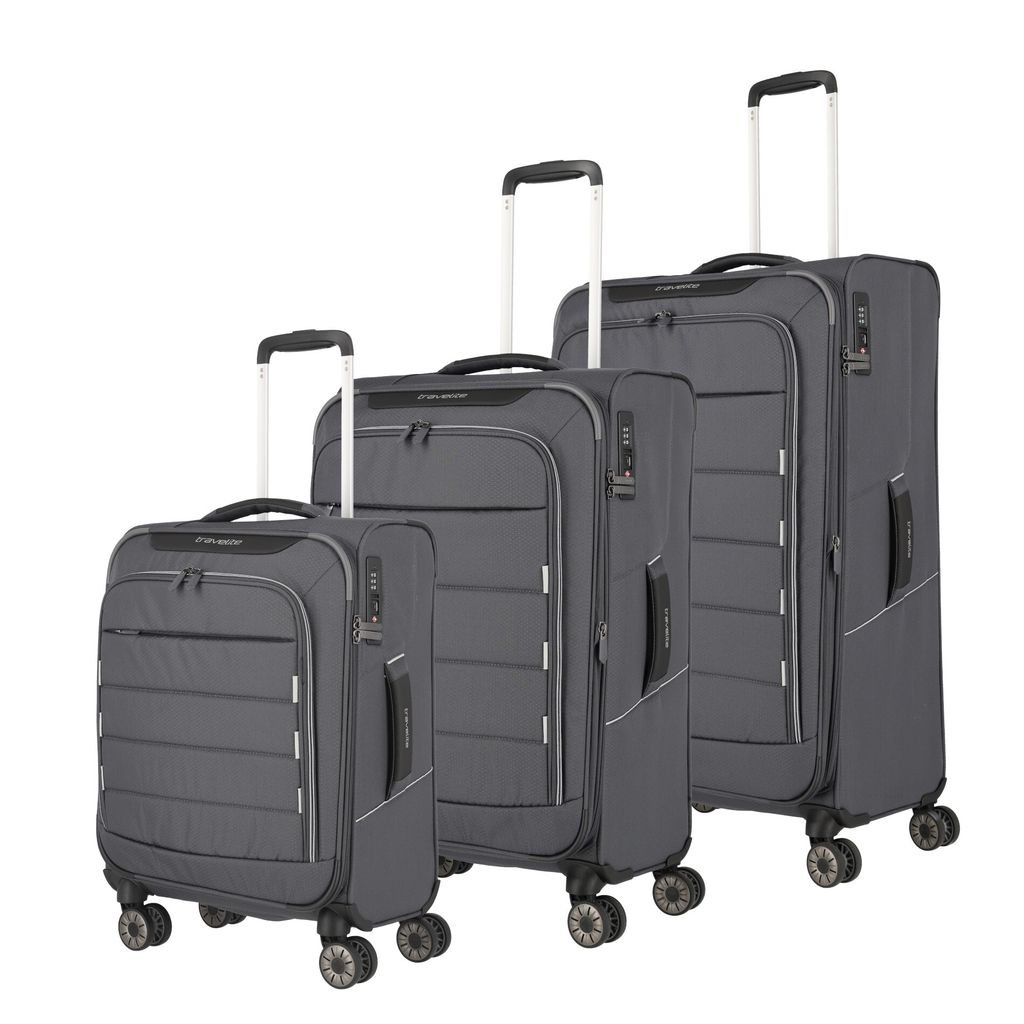 travelite Skaii 4W Trolley L / M / S Summit Grey grau 78cm Produktbild 