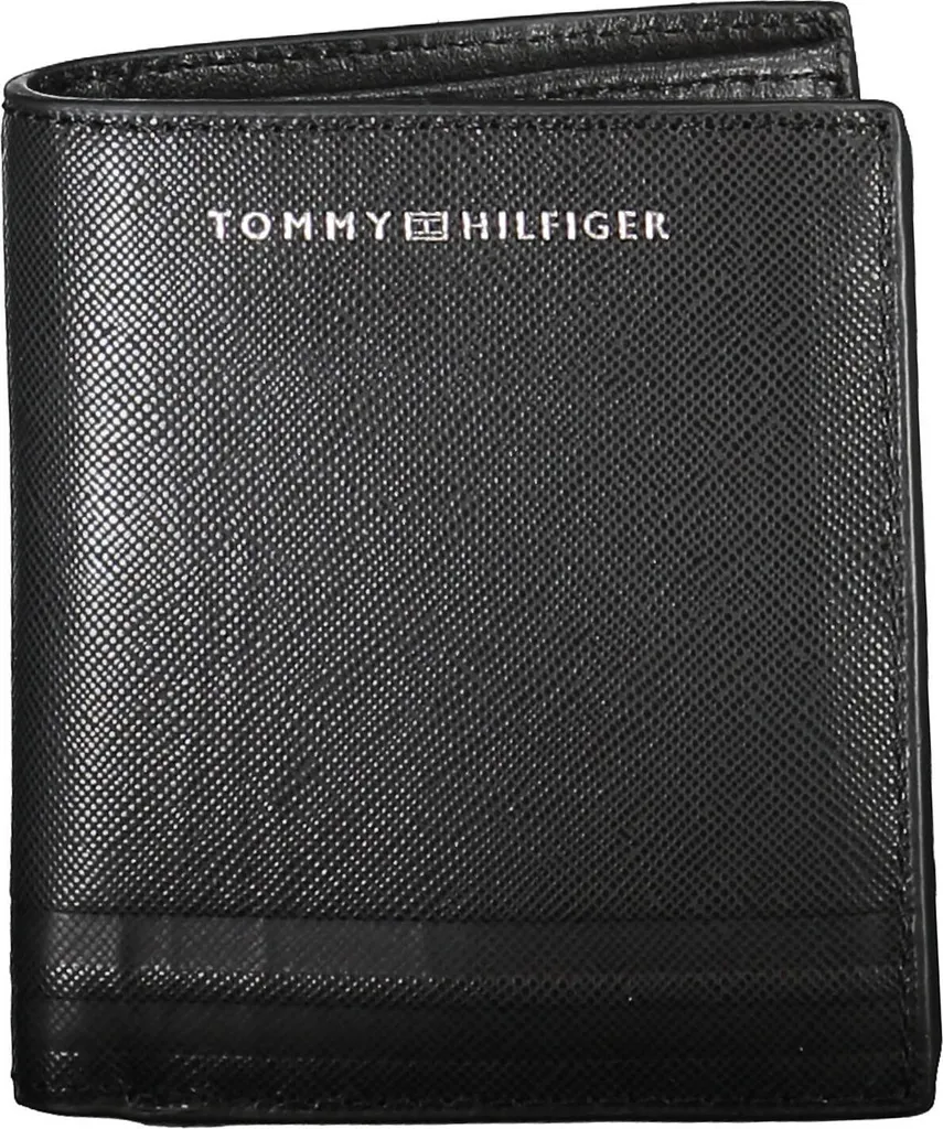 Petit Portefeuille Homme Tommy Hilfiger AM0AM10984 en Cuir Véritable