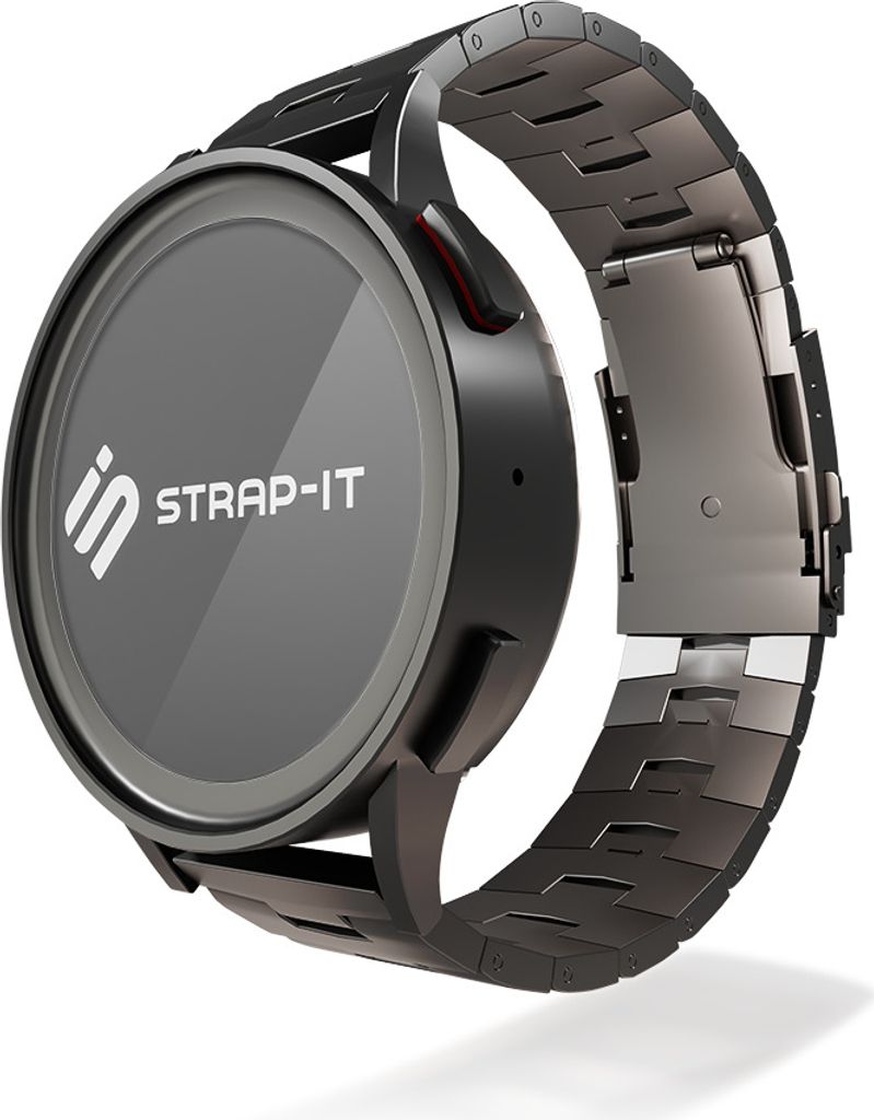 Strap-it Titanarmband - Kompatibel mit Samsung Galaxy Watch Armband 46mm Ersatzarmband - Titanium - Hochwertiges Material - für Smartwatch 22mm Ar...
