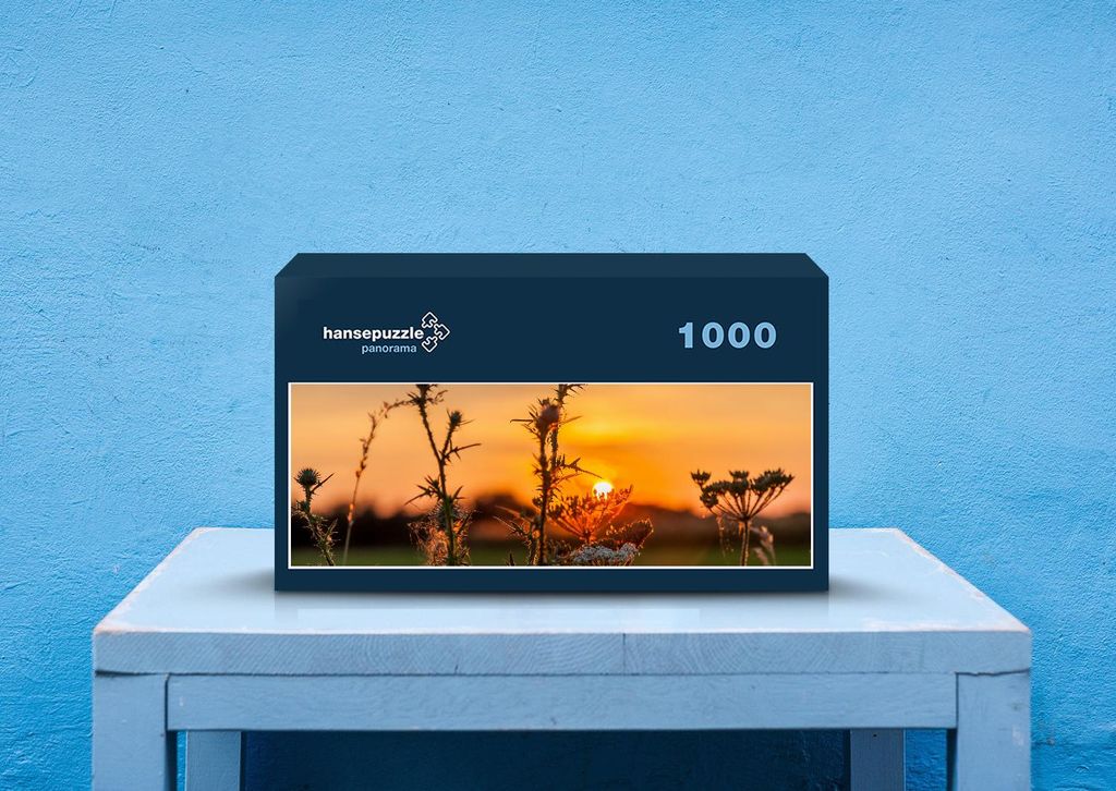 hansepuzzle 43477 - Sonnenuntergang Puzzle, 1050 Teile, Natur, 60,0 x 46,0cm mit hochwertiger Aufbewahrung, Kartonbox & Beutel
