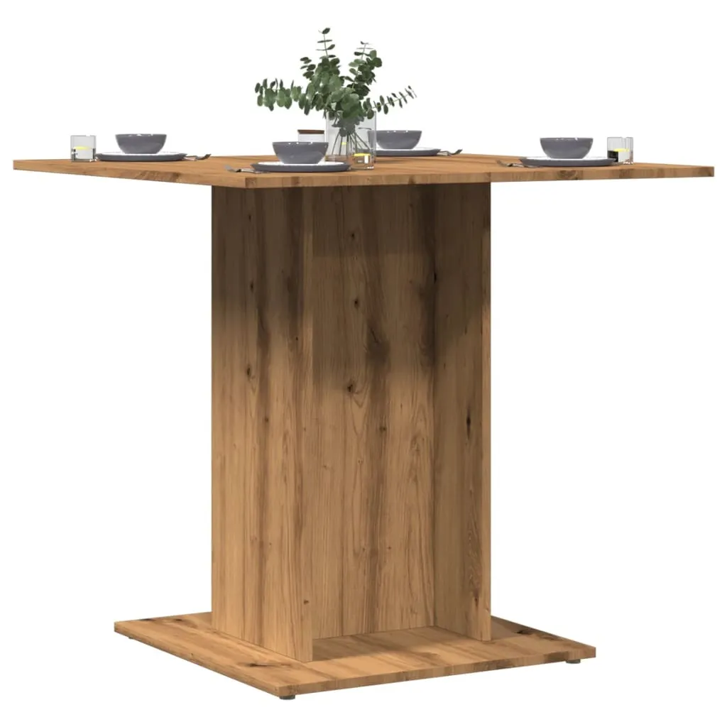 Tavolo da Pranzo Quadrato 80x80 Rovere Maison Exclusive Design Moderno