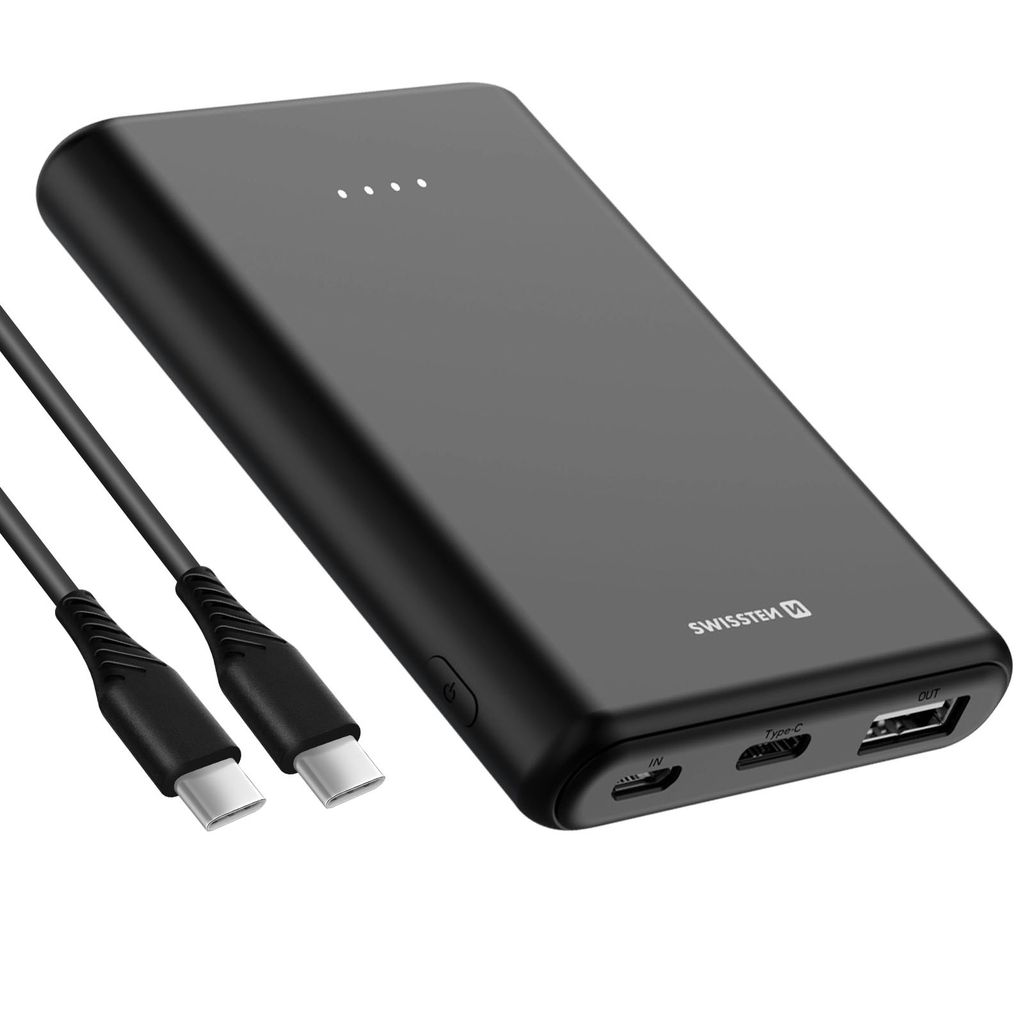 Swissten MINISW5K, 5000 mAh, 10 W, Schwarz