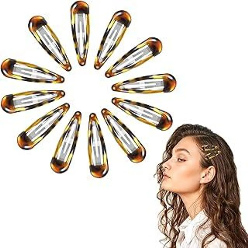 Accessori Capelli Nogeqi: 12 Clip Metallo Tartarugate Anti-scivolo