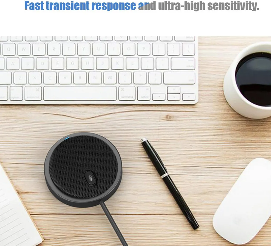 M2 Micro de Conférence Filaire Omnidirectionnel USB Noir pour PC - 7