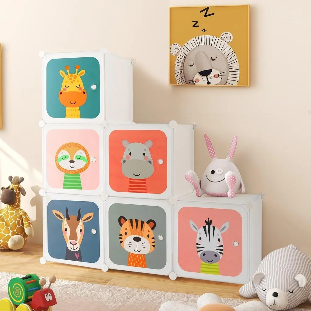 Fini le Désordre ! Armoire Enfant 8 Cubes avec Penderie Ultra Pratique
