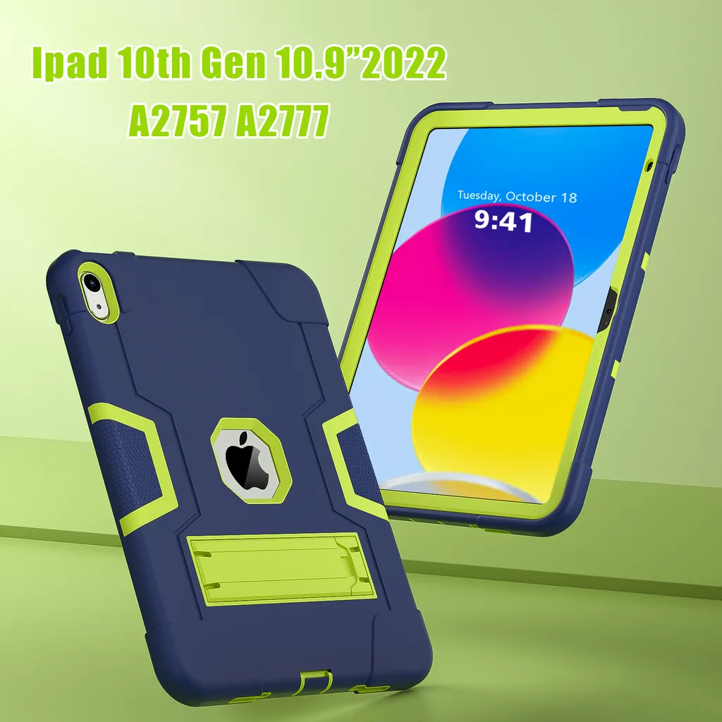 Cover iPad 10 10.9 2022 Verde con Supporto - Ideale per Studio e Video - 5