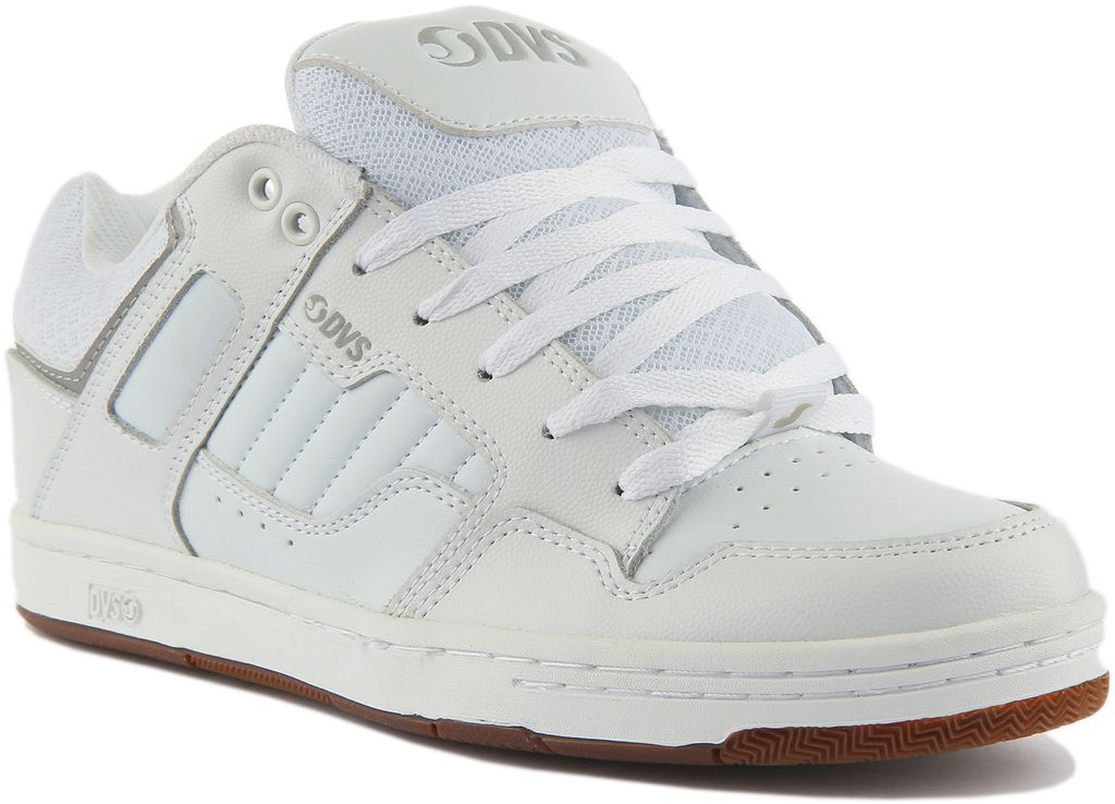 DVS Enduro 125 Herren Schnürung Leder Skate Turnschuhe In Weiß (46, Weiß)