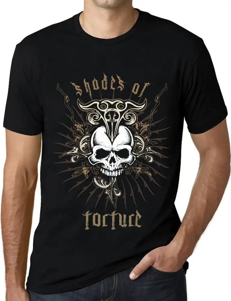 Herren Grafik T-Shirt Schattierungen von Folter – Shades Of Torture – Öko-Verantwortlich Vintage Jahrgang Kurzarm Lustige Druck Geburtstag Ges...