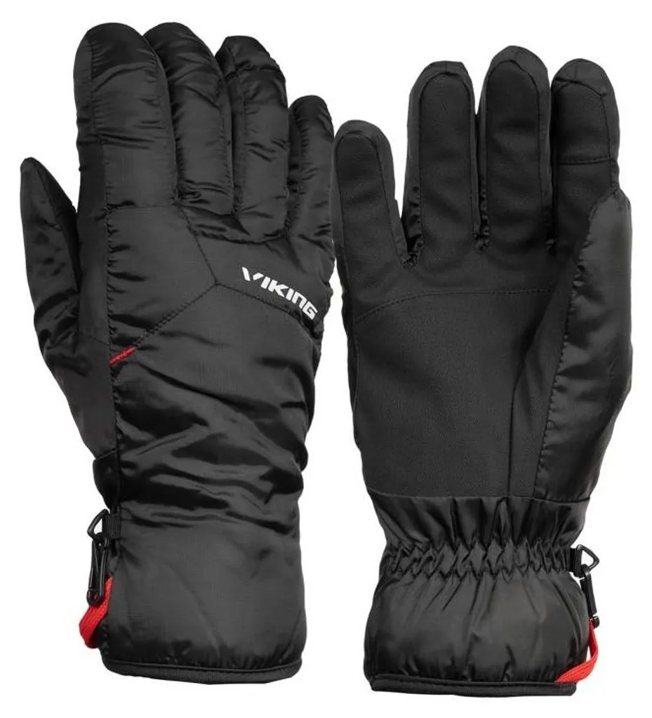 Gants de sport outdoor Viking Nautis noirs confortables et résistants