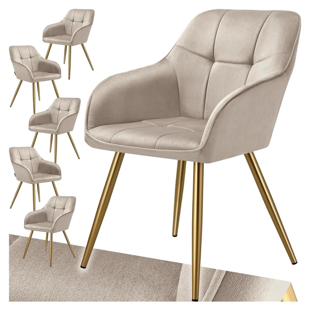Samtstuhl, Esszimmerstuhl mit Steppmuster, moderne Küchenstühle, gemütlicher Sessel für das Wohnzimmer, Armlehnstuhl für das Esszimmer, Dining...
