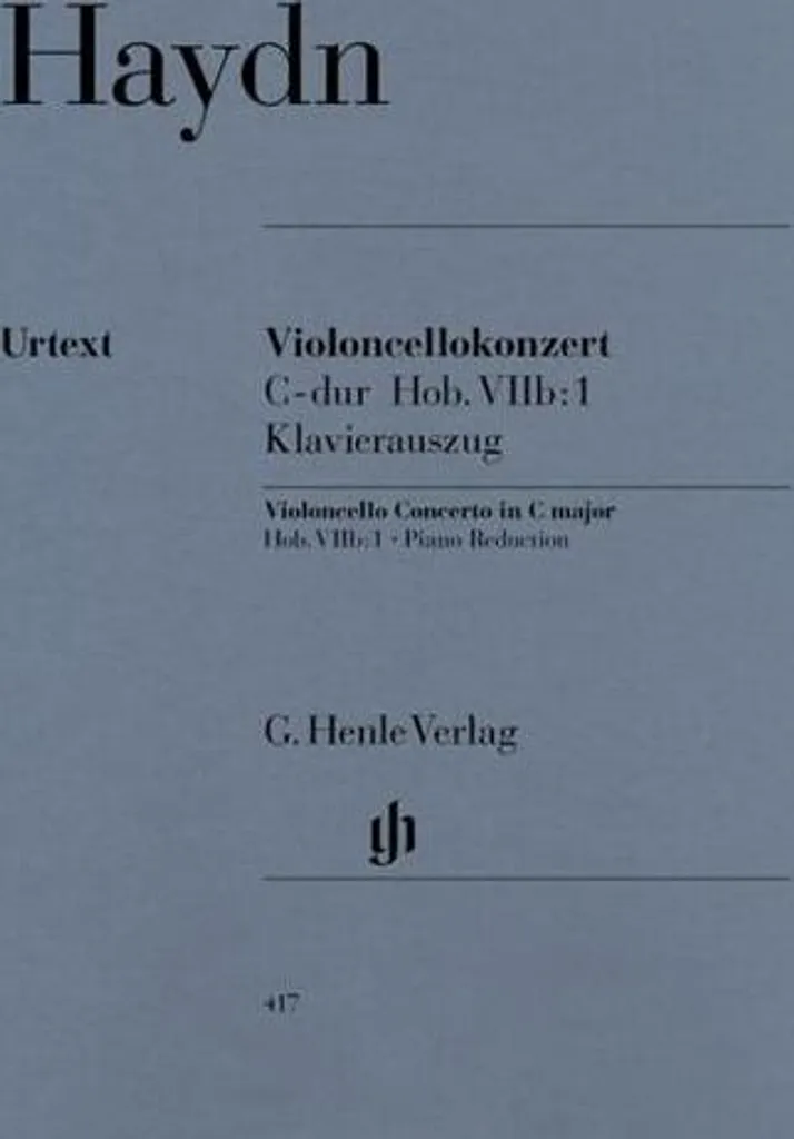 Joseph Haydn Violoncellokonzert C-dur Hob. VIIb:1 Partition Violoncelle