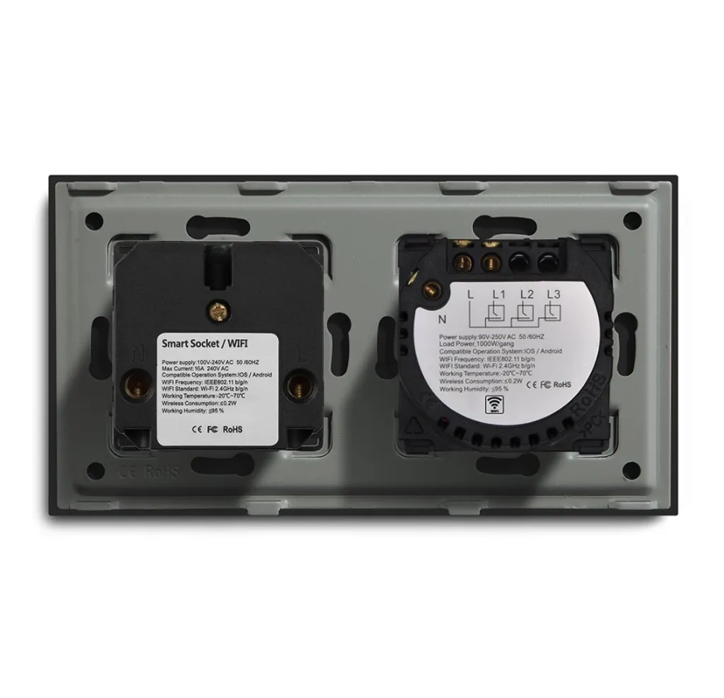 Prise connectée WiFi noire BOT SPS11 avec bouton de commande manuel - 2