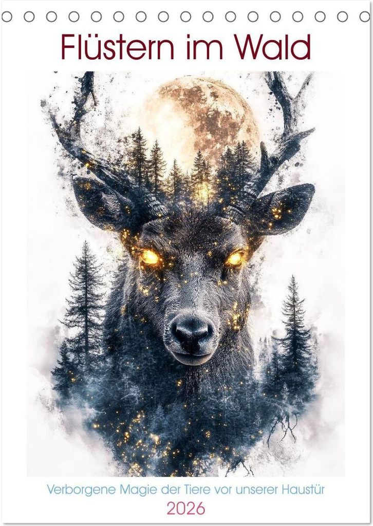 Flüstern im Wald (Tischkalender 2026 DIN A5 hoch), CALVENDO Monatskalender