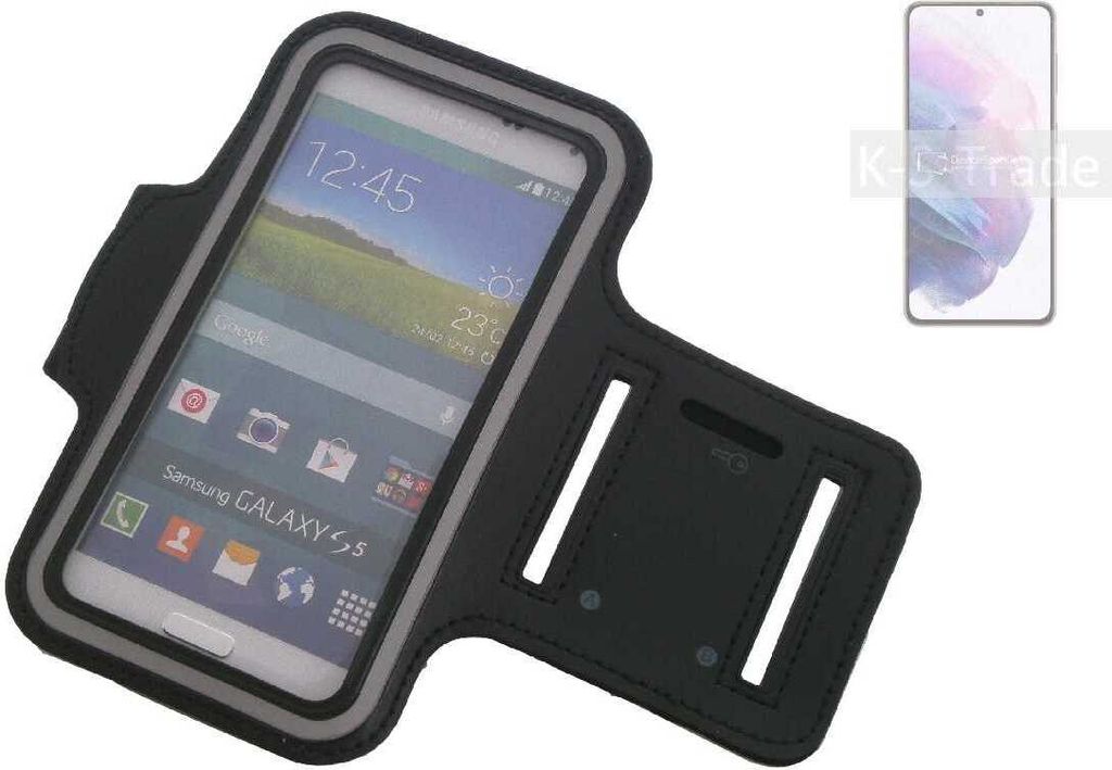 Kompatibel mit Samsung Galaxy S21 5G Exynos Neopren Jogging Armband Sportarmband Oberarmband schwarz kompatibel mit Samsung Galaxy S21 5G Exynos mit