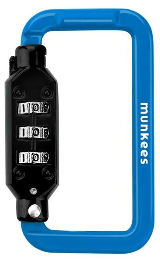 Karabiner mit Zahlenschloss, quadratisch, MB Serie, universell für Schlüssel oder Rucksack