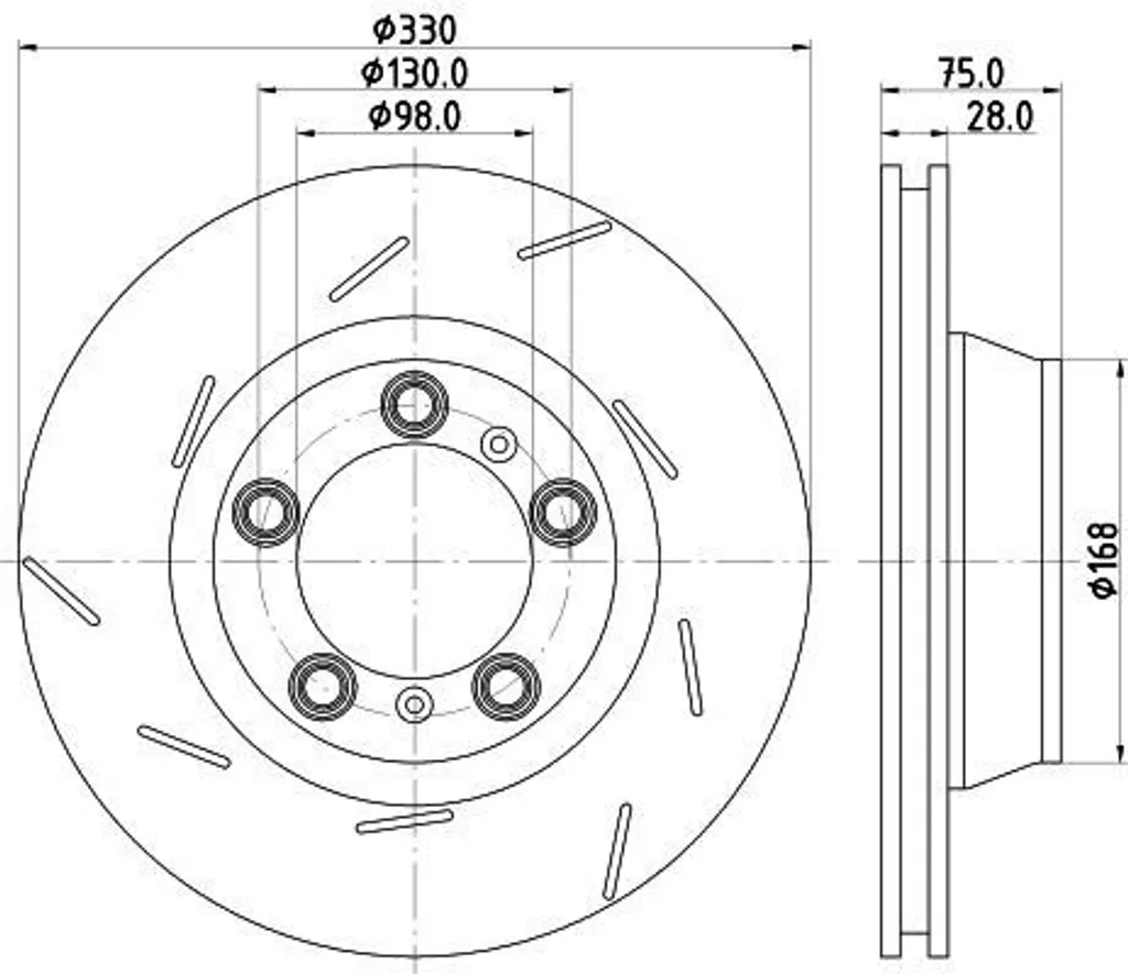 Disque de frein anti-vibration HELLA 8DD355133671 pour Panamera