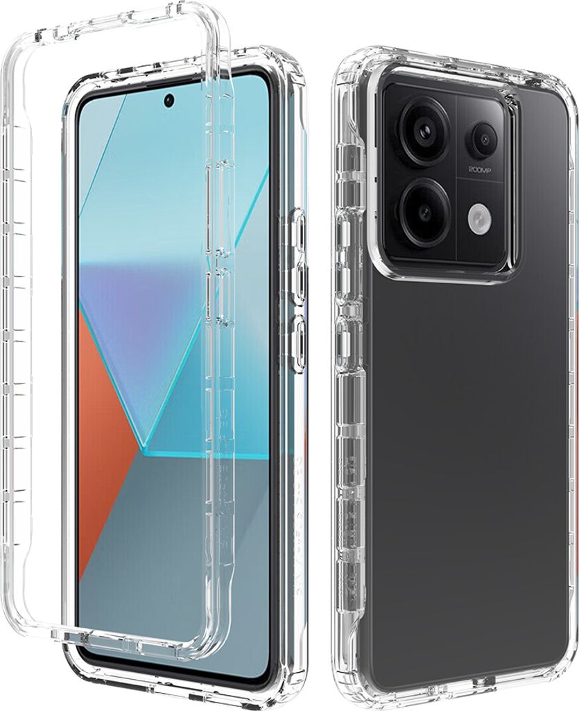 Redmi Note 13 Pro 5G Hülle, Hybrid Transparente Rückseite TPU Bumper Stoßfest Schutzhülle für Xiaomi Redmi Note 13 Pro 5G