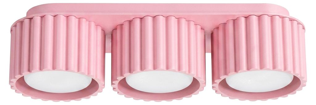 Plafond AURA 3 rosa Gx53 3xGx53 10W Aluminium 8x10x32.5cm Produktbild 