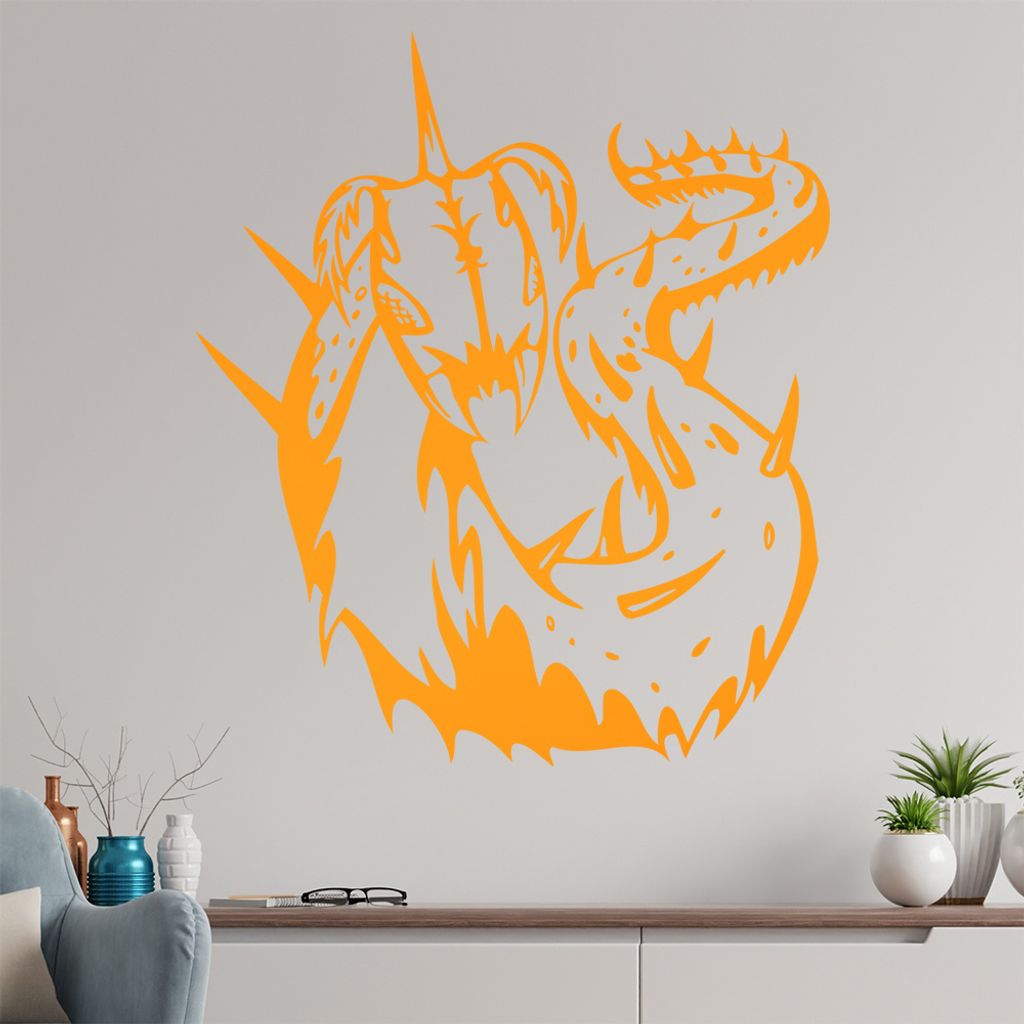 Riesen Wurm Wandtattoo in 6 Größen - Wandaufkleber Wall Sticker - Dekoration, Küche, Wohnzimmer, Schlafzimmer, Badezimmer