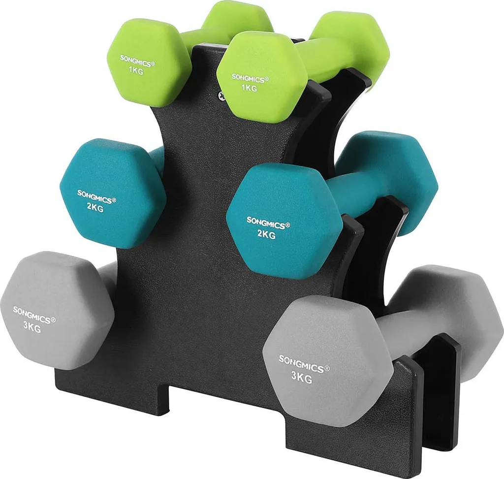 Haltères légers 1-3 kg gris-vert : la solution pour la rééducation douce