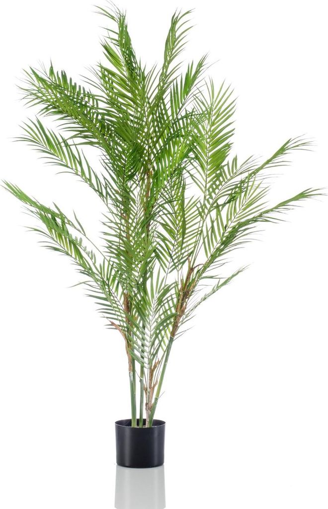 artplants.de Plastik Bergpalme REDOVAN, 120cm - Chamaedorea künstlich/Kunstpalme