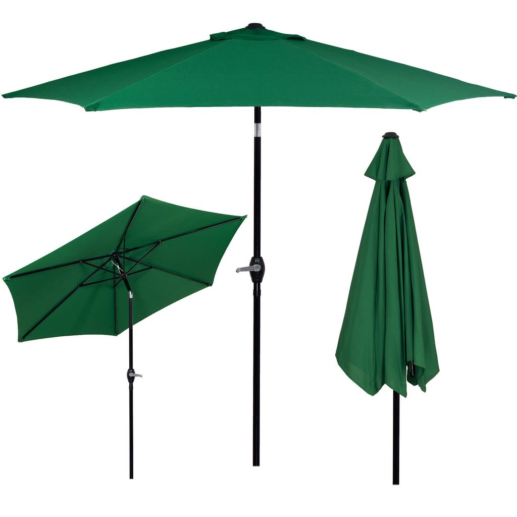 Springos Gartenschirm Sonnenschirm mit Kippfunktion Kurbelsystem Sonnenschutz Terrasse Garten 235 x 260 cm