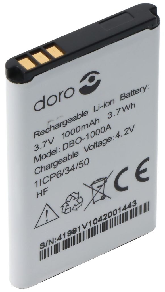Accu geschikt voor mobiele telefoons Doro 1370, 2404, Productafbeelding 