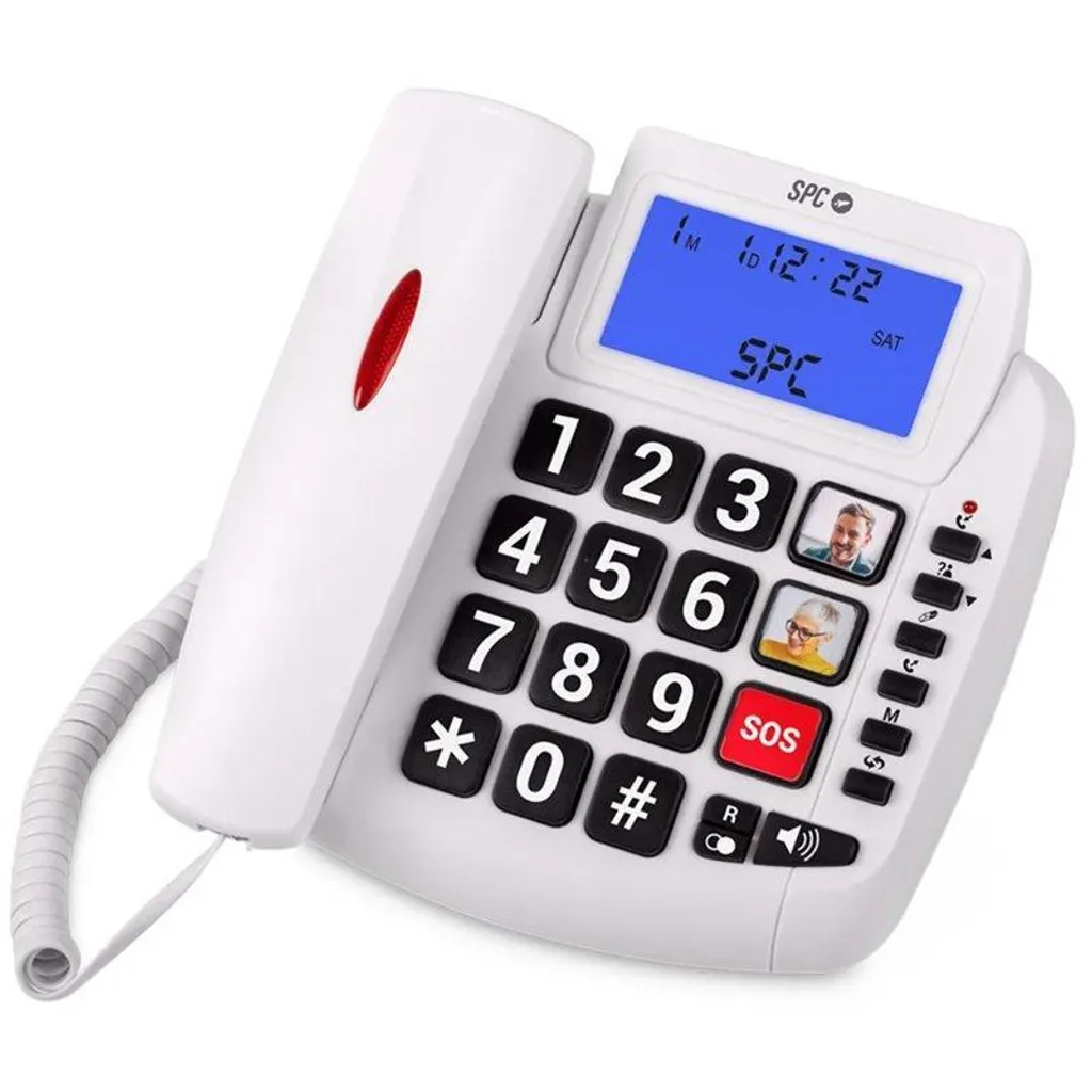 Téléphone pour Malentendants à Grosses Touches SPC Comfort Volume 2 Blanc