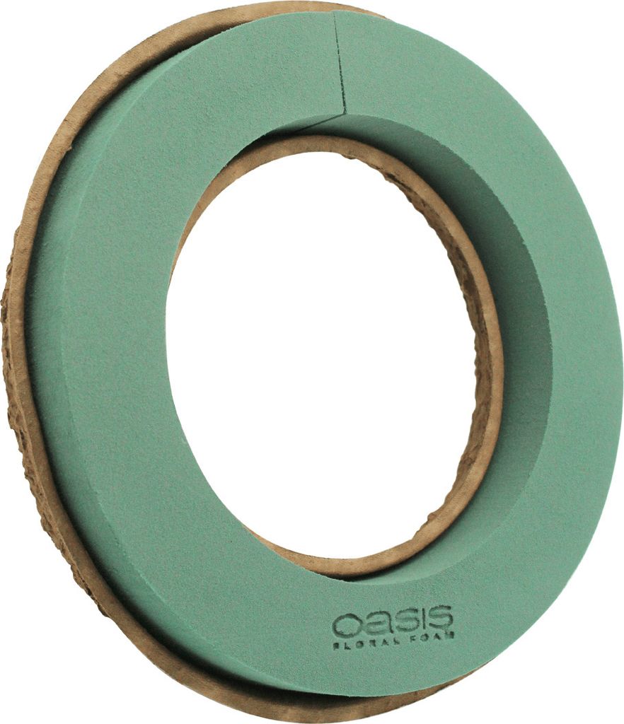 FLOWERBOX Oasis Biolit – 2 Spugne A Incastro Per Fiori – Diametro 38 Cm, Base In Cartone Riciclato