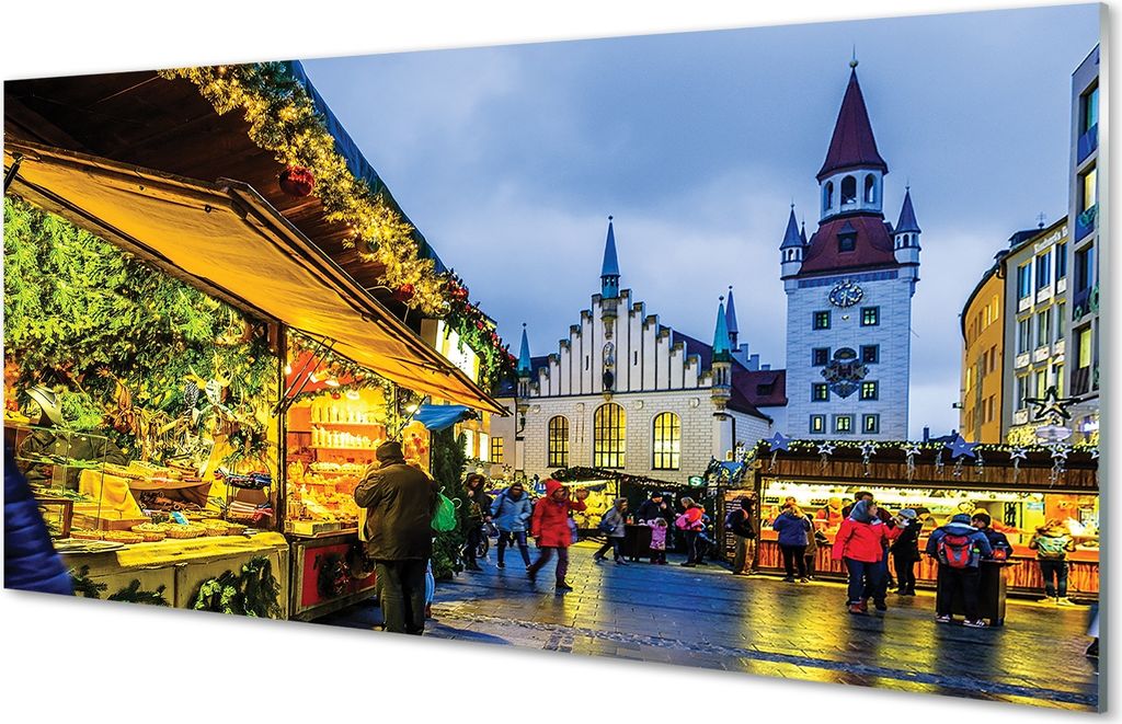 Glasbilder 100x50 Wandkunst Deutschland Altmarkt Urlaub