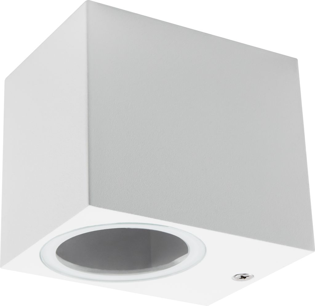 Wandleuchte McShine "Square-W", weiß, Schutzklasse IP44, 1x GU10, Aluminium Gehäuse