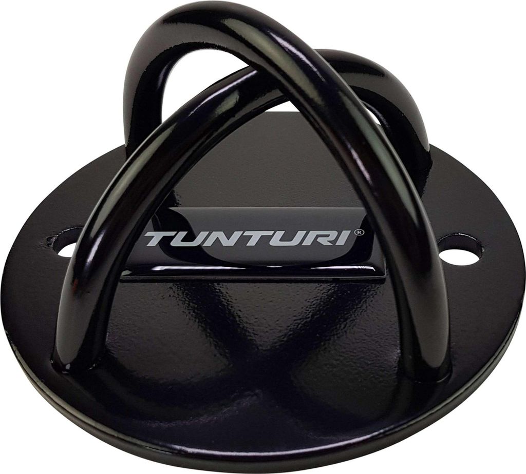 Tunturi Wandhaken 12 cm für Suspension Trainer, Sling Trainer Decken-Haken aus Stahl für bis zu 200 kg, Schwarz