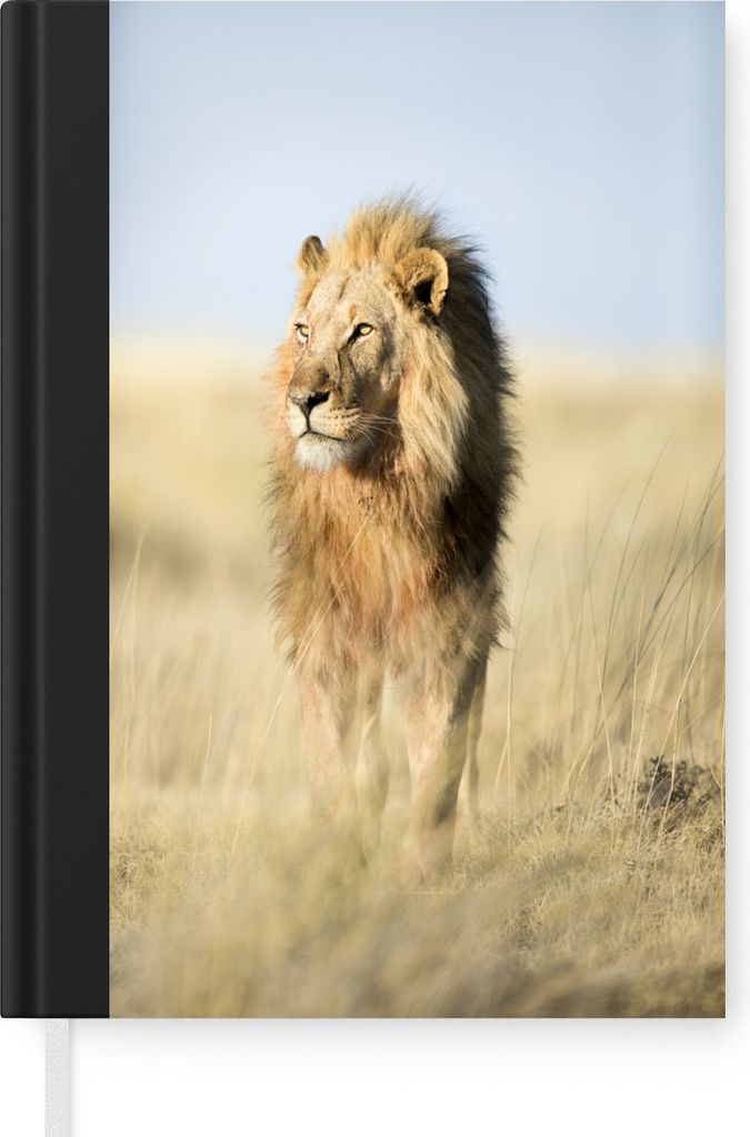 MuchoWow Notizbuch Tagebuch Haushaltsbuch Notebook A5 Nahaufnahme laufender Löwe - Notizblock - Notizheft - Notebook - Schreibblock - Papier