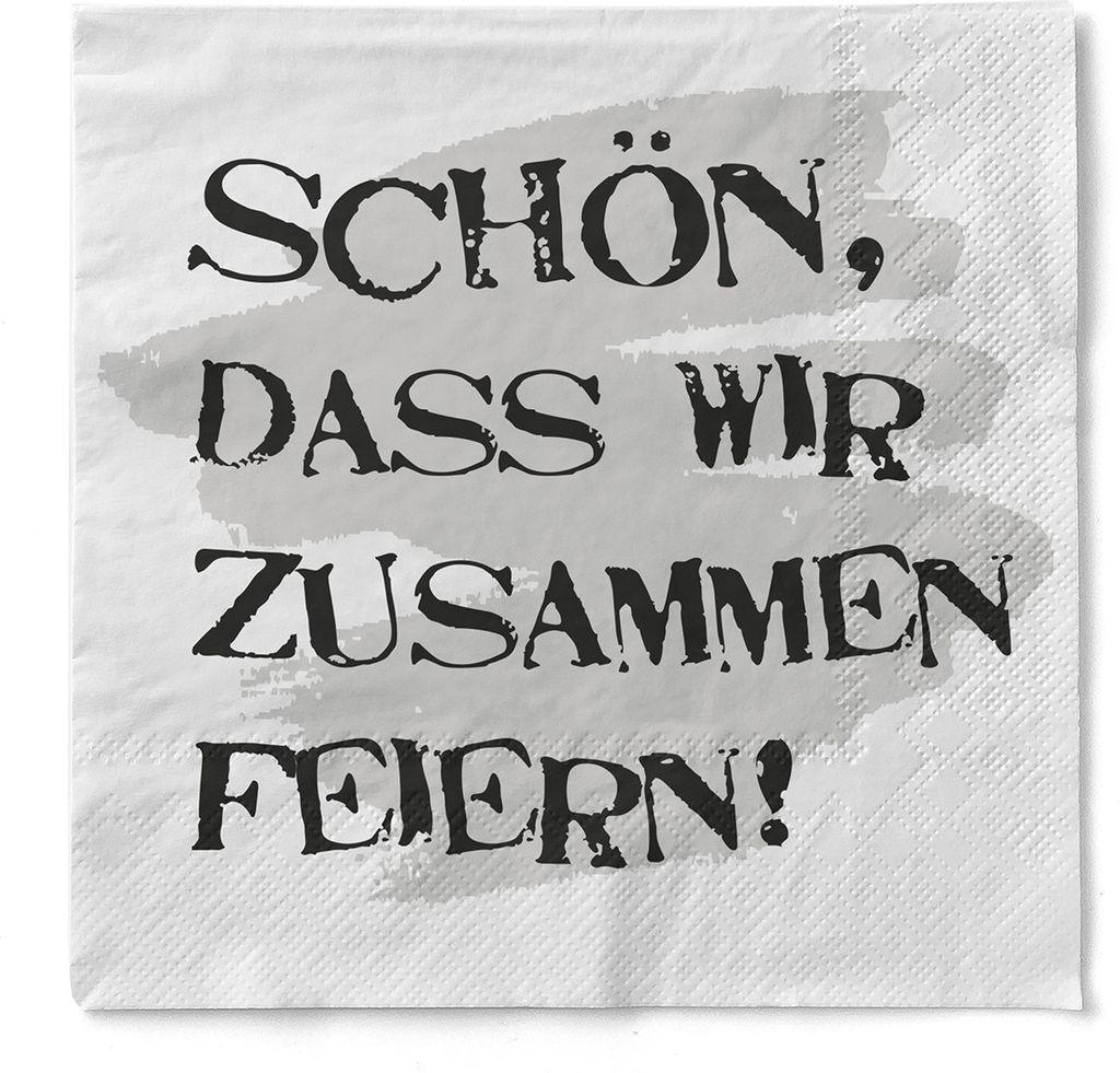 Sovie HORECA Serviette "Schön, dass wir zusammen feiern " Produktbild 
