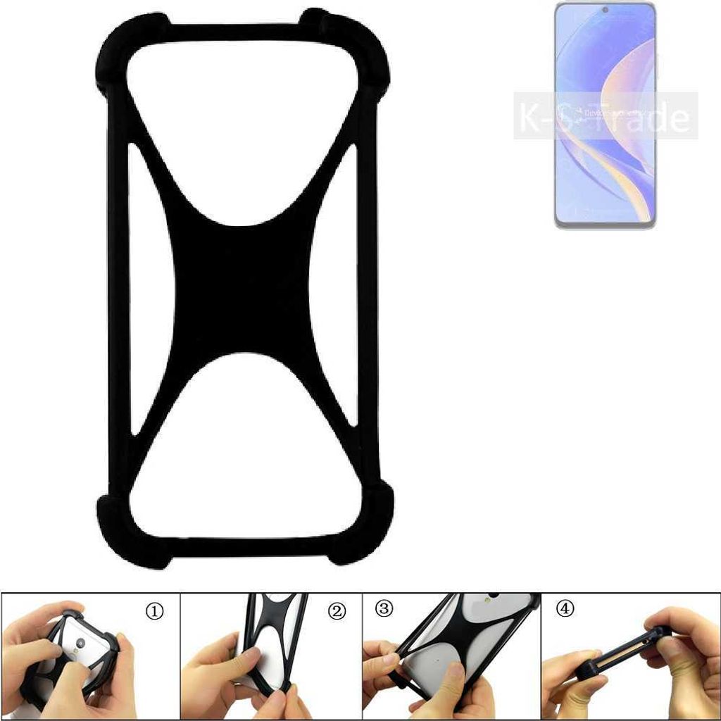 K-S-Trade Handy-Hülle Schutz-Hülle kompatibel mit Huawei nova Y90 Silikon Bumper TPU Softcase Smartphone Stoßschutz, schwarz