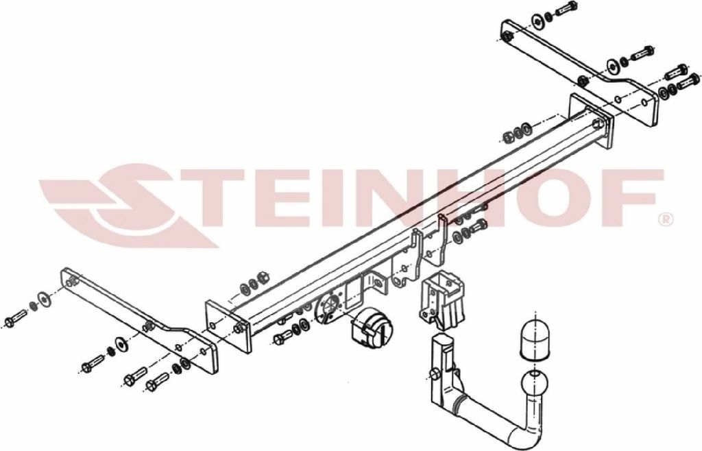 Z547899 Anhängerkupplung passend für SKODA Rapid Spaceback 06/2015-2019 abnehmbar