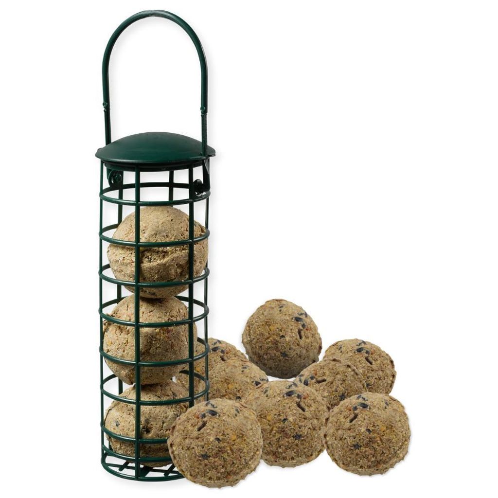PANTO Meisenknödel-Vorratsset – Wildvogel Meisenknödelspender & 100 Meisenknödel im Set
