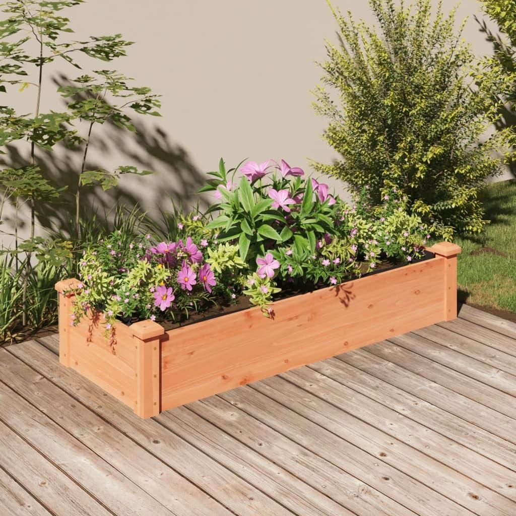 Vidaxx Pflanzgefäß erhöht mit Futter 120x45x25 cm Produktbild 